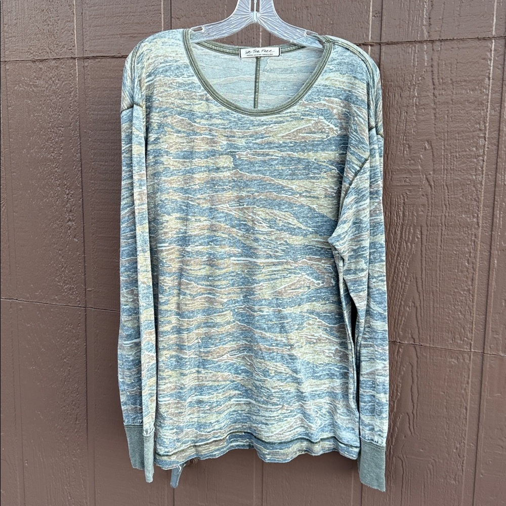 We The Free Distressed Long Sleeve Top